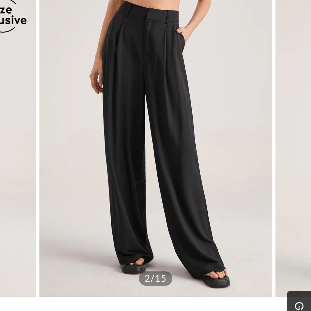 Never worn Commense high-waisted front pleat wide pant